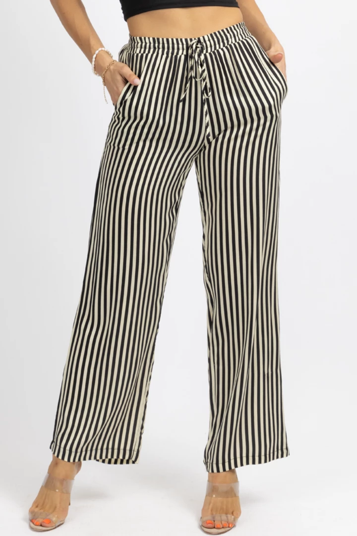 DEE ELLY CREAM + BLACK STRIPED WIDE LEG PANT NEW ARRIVALS 2 DEE ELLY CREAM + BLACK STRIPED WIDE LEG PANT NEW ARRIVALS