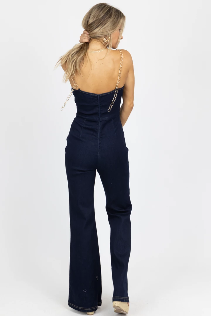 BLUE BLUSH DARK DENIM CHAIN STRAP JUMPSUIT *BACK IN STOCK* NEW ARRIVALS 6 BLUE BLUSH DARK DENIM CHAIN STRAP JUMPSUIT *BACK IN STOCK* NEW ARRIVALS