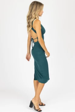 ENDLESS BLU DEEP SEA SOLID OPEN BACK MIDI DRESS NEW ARRIVALS 11 ENDLESS BLU DEEP SEA SOLID OPEN BACK MIDI DRESS NEW ARRIVALS
