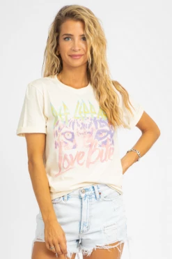 L MICHELE DEF LEPPARD GRAPHIC TEE CLOTHING