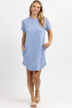 CHERISH DENIM BLUE SHIFT + SHOUT MINI DRESS NEW ARRIVALS