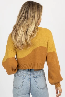 BLUE BLUSH DIJON YIN + YANG SWEATER *BACK IN STOCK*