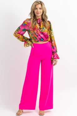 DO + BE DOLL PINK WIDE LEG PANTS NEW ARRIVALS