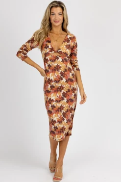 ENDLESS BLU ECRU BROWN MULTIPRINT FRONT TWIST MIDI DRESS NEW ARRIVALS 9 ENDLESS BLU ECRU BROWN MULTIPRINT FRONT TWIST MIDI DRESS NEW ARRIVALS