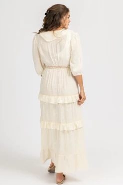 MABLE NEUTRAL GAUZE RUFFLE DUSTER COVERUP CLOTHING 13 MABLE NEUTRAL GAUZE RUFFLE DUSTER COVERUP CLOTHING