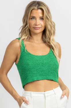 CRESCENT NEW ARRIVALS EMERALD ESME KNIT TANK TOP