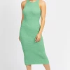 EMORY PARK JADE GREEN KNIT MIDI DRESS NEW ARRIVALS