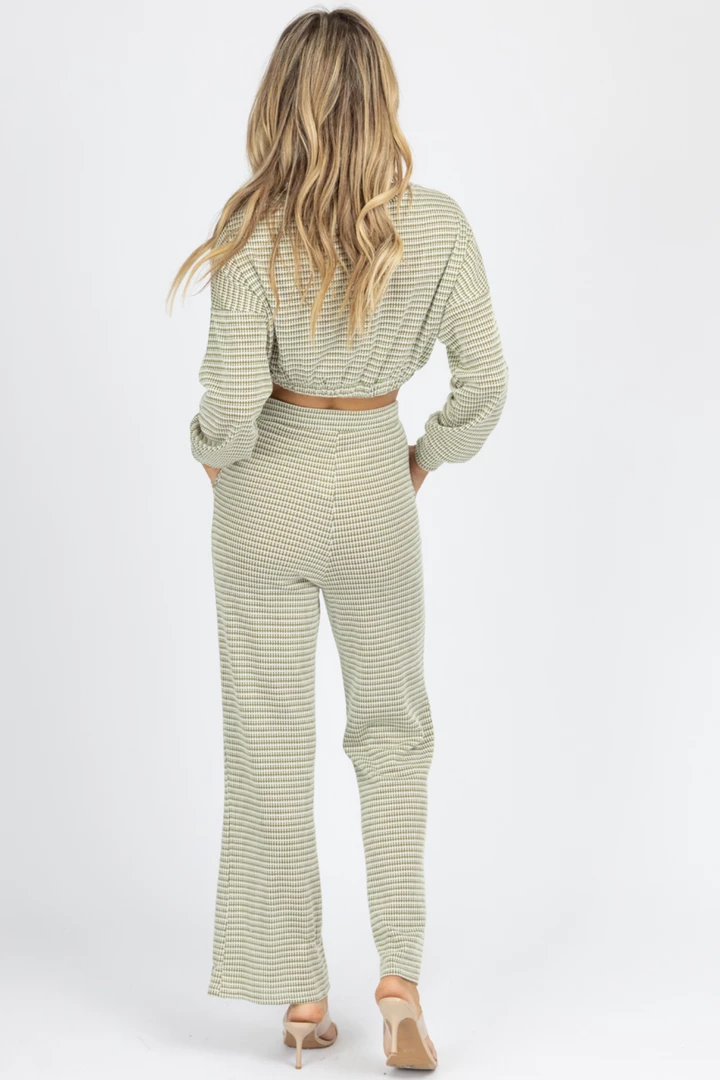 ENDLESS BLU OLIVE TIE CROP + FRONT SLIT PANT SET 6 ENDLESS BLU OLIVE TIE CROP + FRONT SLIT PANT SET