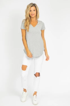MOD REF CLOTHING HEATHER GREY EVERYDAY TEE