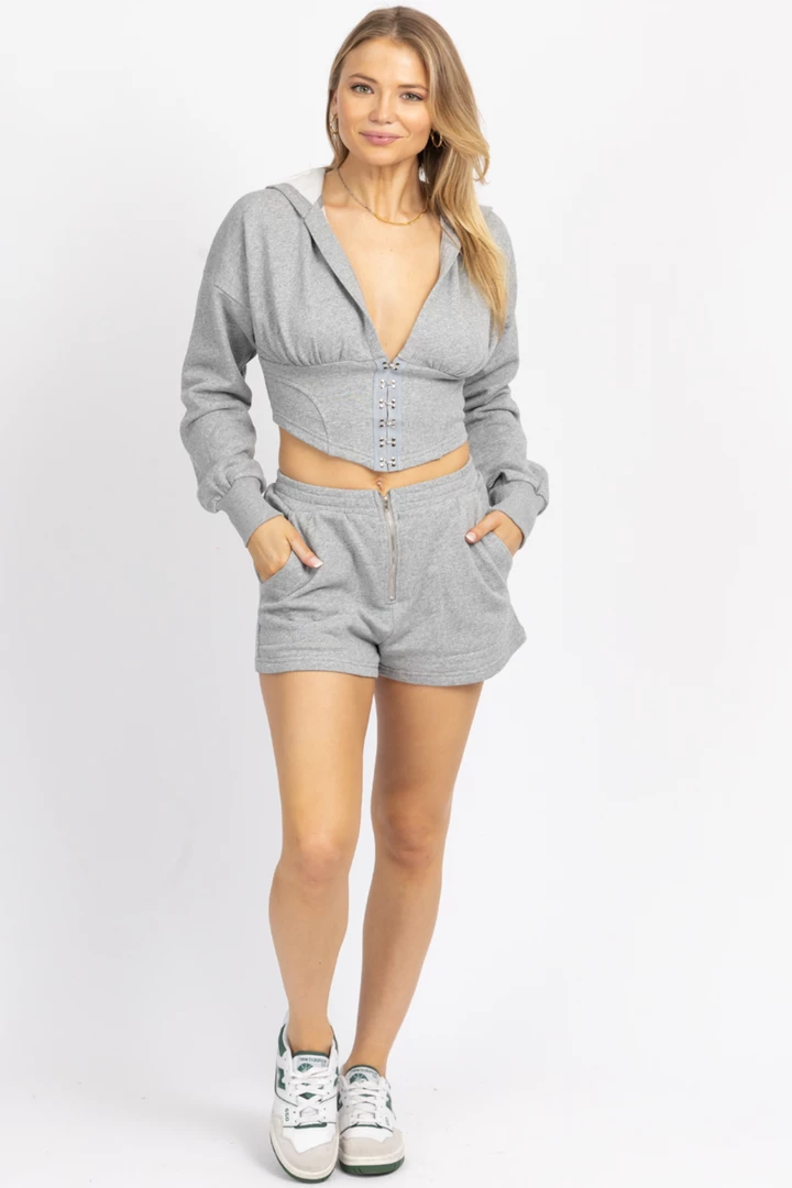 MABLE GREY HOOK + EYE HOODED LOUNGE SET NEW ARRIVALS 2 MABLE GREY HOOK + EYE HOODED LOUNGE SET NEW ARRIVALS