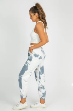 TREND NOTES GREY TIE DYE FRENCH TERRY JOGGERS