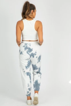 TREND NOTES GREY TIE DYE FRENCH TERRY JOGGERS