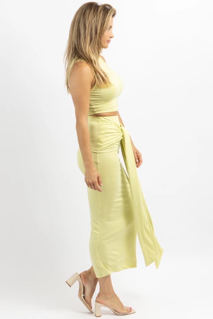 FORE COLLECTION HAVANA LIME TIE FRONT MAXI SKIRT SET NEW ARRIVALS 6 FORE COLLECTION HAVANA LIME TIE FRONT MAXI SKIRT SET NEW ARRIVALS