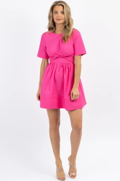 OLIVACEOUS HADLEY HOT PINK FRINGE TIE MINI DRESS NEW ARRIVALS 10 OLIVACEOUS HADLEY HOT PINK FRINGE TIE MINI DRESS NEW ARRIVALS