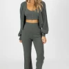 CRESCENT NEW ARRIVALS OLIVE RIBBED 3-PIECE CARDIGAN SET *BACK IN STOCK*