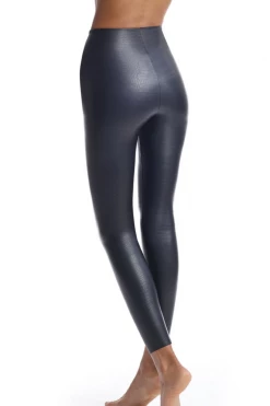 COMMANDO CONTROL BLACK FAUX LEATHER CROC LEGGING