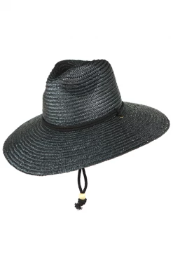 PETER GRIMM BRAIDED ALDER HAT IN BLACK HONEYMOON