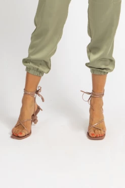 G Stylez HILGA STRAPPY HEEL IN TAN HONEYMOON
