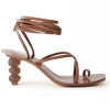 G Stylez HILGA STRAPPY HEEL IN TAN HONEYMOON
