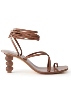 G Stylez HILGA STRAPPY HEEL IN TAN HONEYMOON