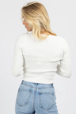 EMORY PARK OFF WHITE 2 PIECE HOOK + EYE TOP SET NEW ARRIVALS