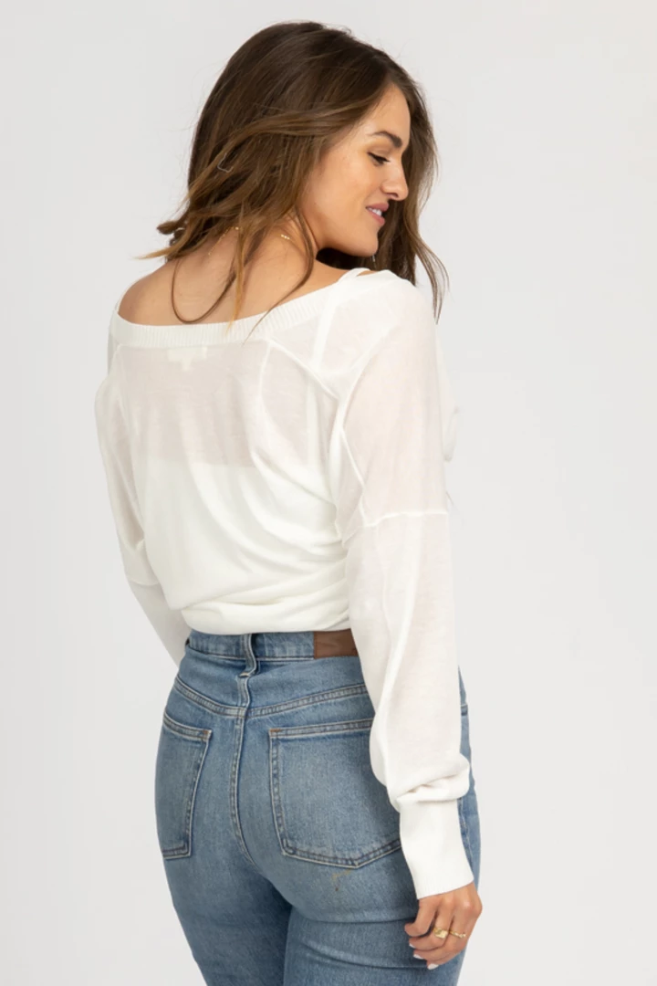 MABLE WHITE LAYERED ATTACHED KNIT TOP CLOTHING 6 MABLE WHITE LAYERED ATTACHED KNIT TOP CLOTHING