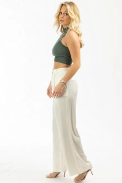 CURRENT AIR IVORY SHIMMER WIDE LEG PANT 8 CURRENT AIR IVORY SHIMMER WIDE LEG PANT