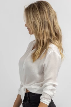 DEE ELLY WHITE WOVEN SILKY BUTTON DOWN NEW ARRIVALS 8 DEE ELLY WHITE WOVEN SILKY BUTTON DOWN NEW ARRIVALS