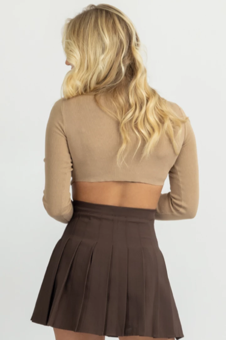 HERA COLLECTION NEW ARRIVALS LATTE UNDERWIRE TURTLENECK CROP 5 HERA COLLECTION NEW ARRIVALS LATTE UNDERWIRE TURTLENECK CROP