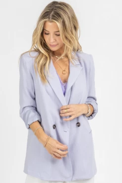 FORE COLLECTION LAVENDER RELAXED SINGLE BUTTON BLAZER NEW ARRIVALS 24 FORE COLLECTION LAVENDER RELAXED SINGLE BUTTON BLAZER NEW ARRIVALS