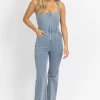 BLUE BLUSH LIGHT DENIM OPEN BACK JUMPSUIT