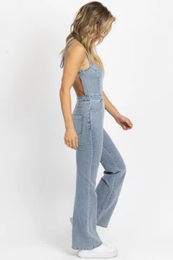 BLUE BLUSH LIGHT DENIM OPEN BACK JUMPSUIT 19 BLUE BLUSH LIGHT DENIM OPEN BACK JUMPSUIT