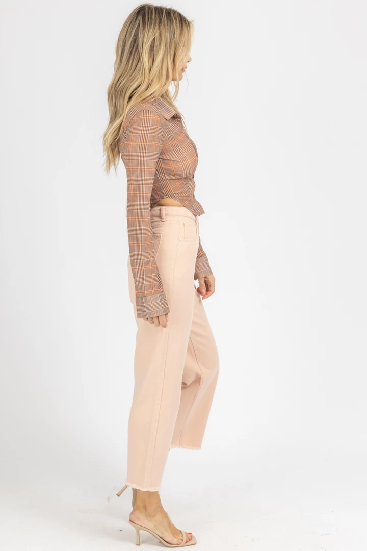 DEE ELLY LIGHT PINK HIGH WAISTED JEANS 3 DEE ELLY LIGHT PINK HIGH WAISTED JEANS