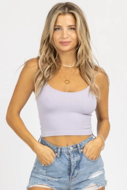DYNAMIC FASHION HAZE ELASTIC STRAP RIBBED BRALETTE