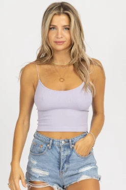 DYNAMIC FASHION HAZE ELASTIC STRAP RIBBED BRALETTE