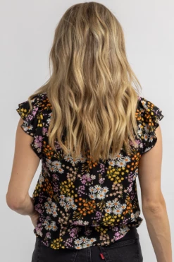 SUGARLIPS LYLAH FLORAL RUFFLED SLEEVE BLOUSE 9 SUGARLIPS LYLAH FLORAL RUFFLED SLEEVE BLOUSE