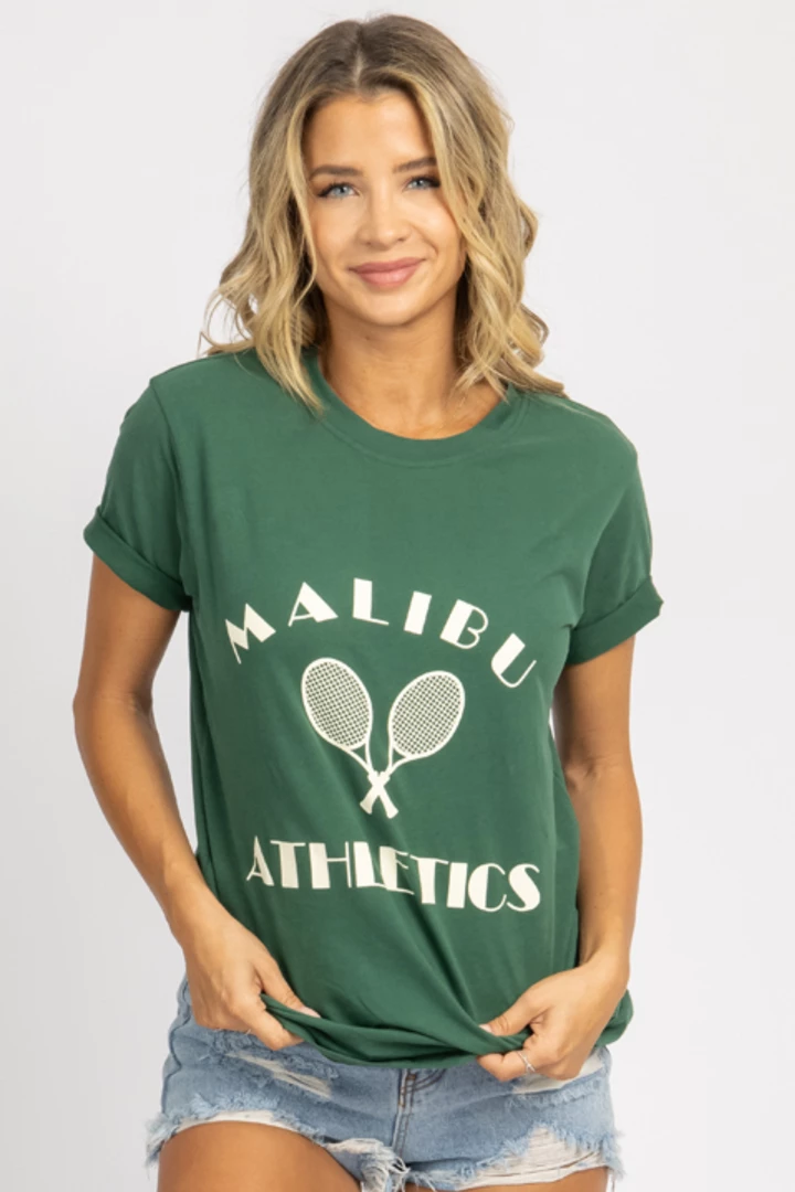 BAILEY ROSE NEW ARRIVALS MALIBU ATHLETICS GRAPHIC T-SHIRT 3 BAILEY ROSE NEW ARRIVALS MALIBU ATHLETICS GRAPHIC T-SHIRT