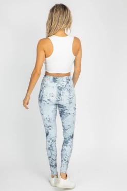 TREND NOTES CLOTHING MARBLE HIGH WAISTED LEGGINGS