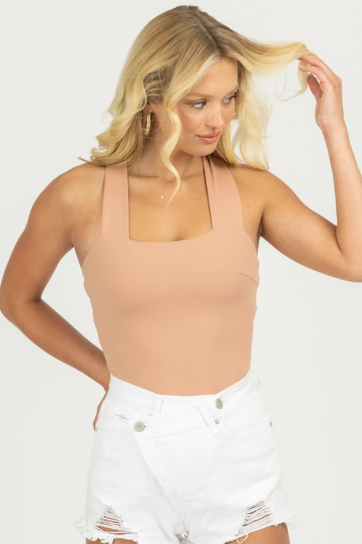 LE LIS CLOTHING DUSTY PEACH STRAPPY SQUARENECK BODYSUIT 3 LE LIS CLOTHING DUSTY PEACH STRAPPY SQUARENECK BODYSUIT