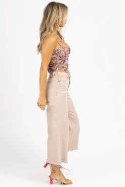 Easel CLOTHING LIGHT MAUVE HIGH RISE WIDE LEG JEAN 11 Easel CLOTHING LIGHT MAUVE HIGH RISE WIDE LEG JEAN