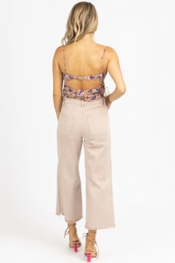 Easel CLOTHING LIGHT MAUVE HIGH RISE WIDE LEG JEAN 12 Easel CLOTHING LIGHT MAUVE HIGH RISE WIDE LEG JEAN