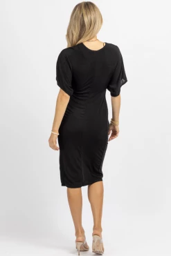 LOVELY DAY MIDNIGHT SLINKY FRONT TWIST MIDI DRESS *BACK IN STOCK* NEW ARRIVALS 13 LOVELY DAY MIDNIGHT SLINKY FRONT TWIST MIDI DRESS *BACK IN STOCK* NEW ARRIVALS