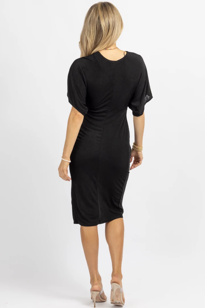 LOVELY DAY MIDNIGHT SLINKY FRONT TWIST MIDI DRESS *BACK IN STOCK* NEW ARRIVALS 7 LOVELY DAY MIDNIGHT SLINKY FRONT TWIST MIDI DRESS *BACK IN STOCK* NEW ARRIVALS
