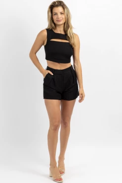 CRESCENT MILLY MIDNIGHT LINEN SHORT SET 7 CRESCENT MILLY MIDNIGHT LINEN SHORT SET