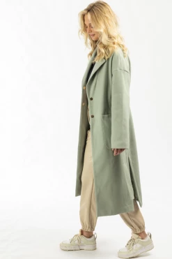 FORE COLLECTION NEW ARRIVALS MINT OVERSIZE BELTED TRENCH COAT