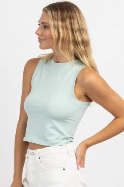 DYNAMIC FASHION MIST SEAMLESS MUSCLE CROP TANK