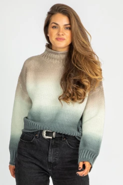 AVVIO LA MOCHA DIP DYED SWEATER CLOTHING