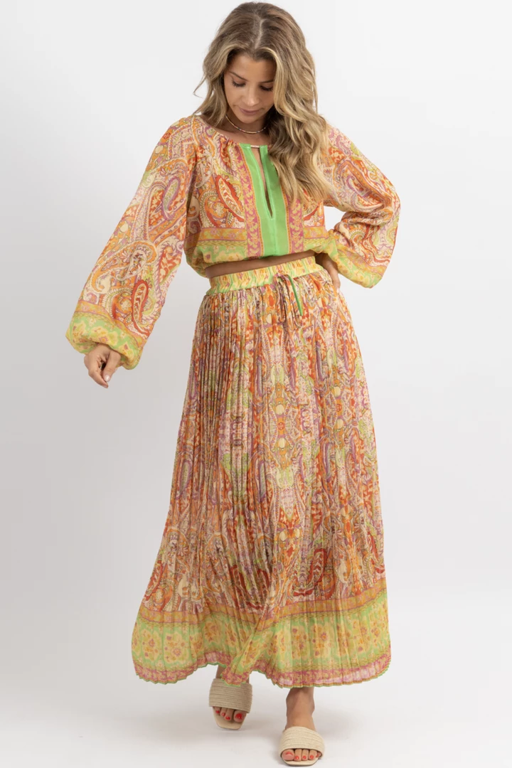 SUNDAY UP MOROCCAN PAISLEY MAXI SKIRT SET 3 SUNDAY UP MOROCCAN PAISLEY MAXI SKIRT SET