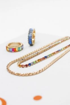 Joia MULTICOLOR GOLD CHAIN LAYERED NECKLACE