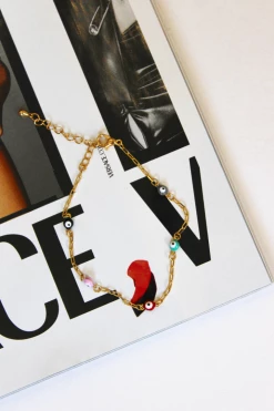 Joia NEW ARRIVALS MULTICOLOR DAINTY EVIL EYE BRACELET